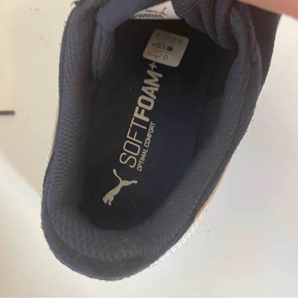 Puma Navy Blue & White Suede Sneakers Men’s Size 9 - Picture 5 of 7